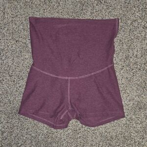 Beyond the Bump High Waist Purple Shorts